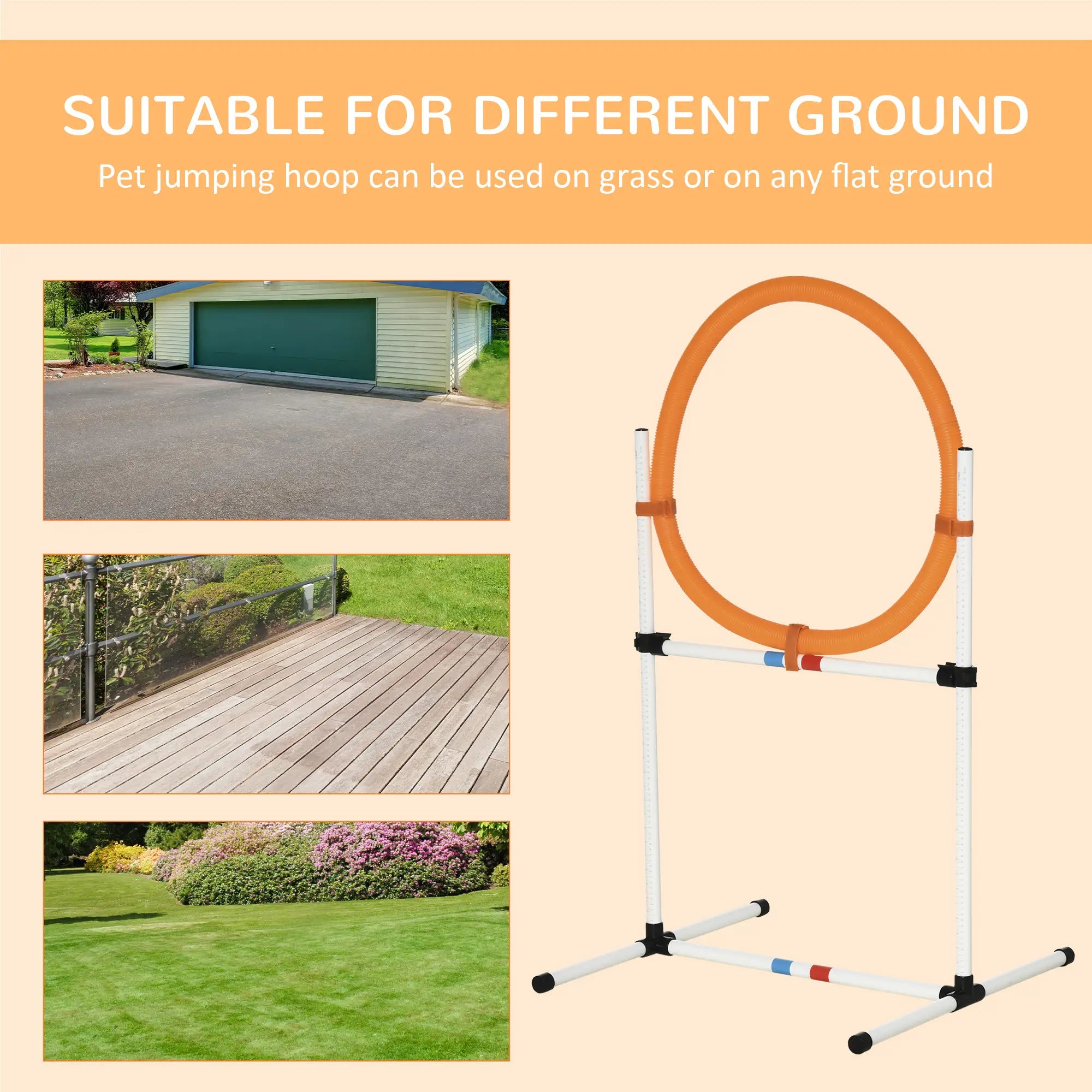 Dog Agility Training Equipment, Tire Jump Ring, Hurdle Bar, Easy Setup, Storage Bag Dog Agility Training Equipment at Gallery Canada