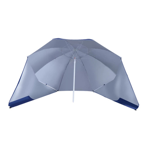 7.5ft 2-in-1 Beach Umbrella, UV50 Protection, Blue
