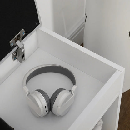 Shoe Bench with Padded Cushion, Hidden Storage, White Storage Ottomans & Benches at Gallery Canada