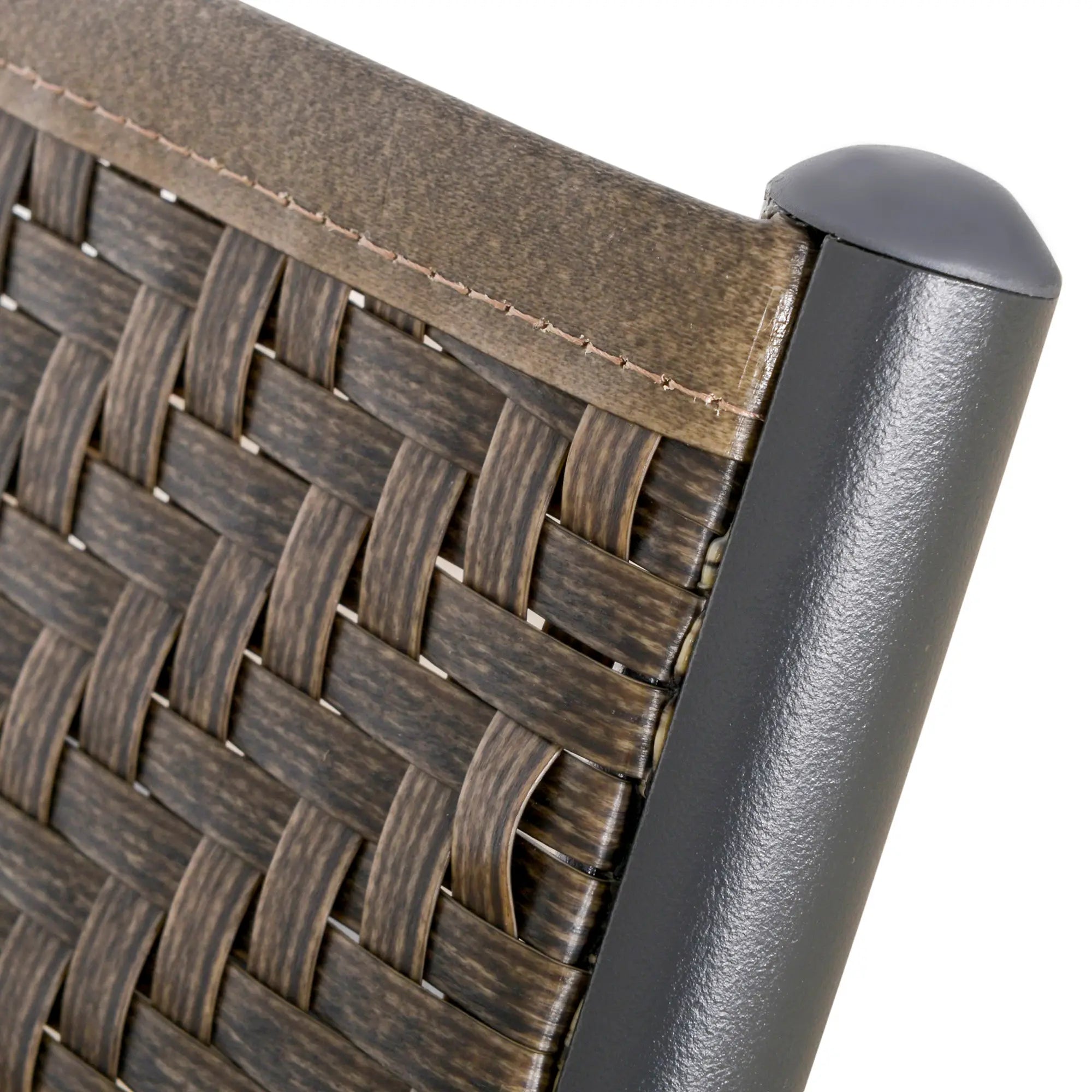 3 Pc Patio Wicker Rocking Chair Set, Outdoor PE Rattan, Brown Outdoor Rocking Chairs at Gallery Canada