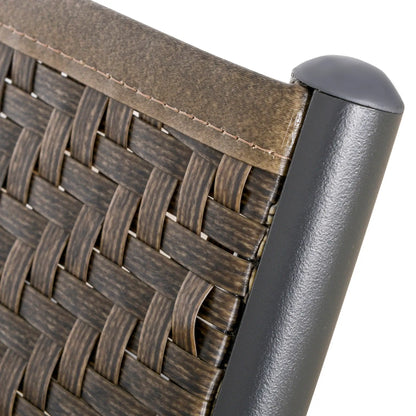 3 Pc Patio Wicker Rocking Chair Set, Outdoor PE Rattan, Brown Outdoor Rocking Chairs at Gallery Canada