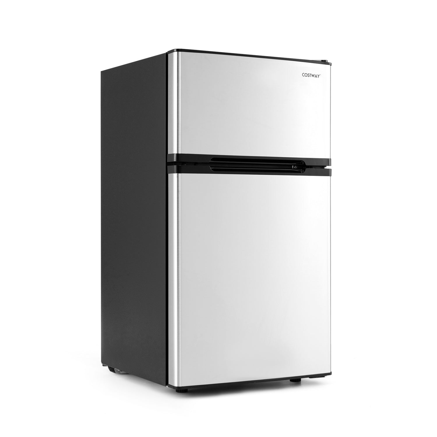 3.2 Cu.Ft Mini Fridge with Freezer, Double Door, Silver Refrigerators at Gallery Canada