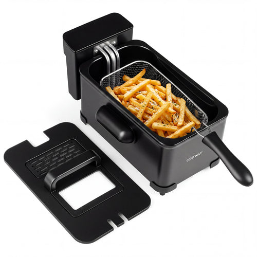 3.2-Qt Electric Deep Fryer, 1700W, LED Touch Screen, Black