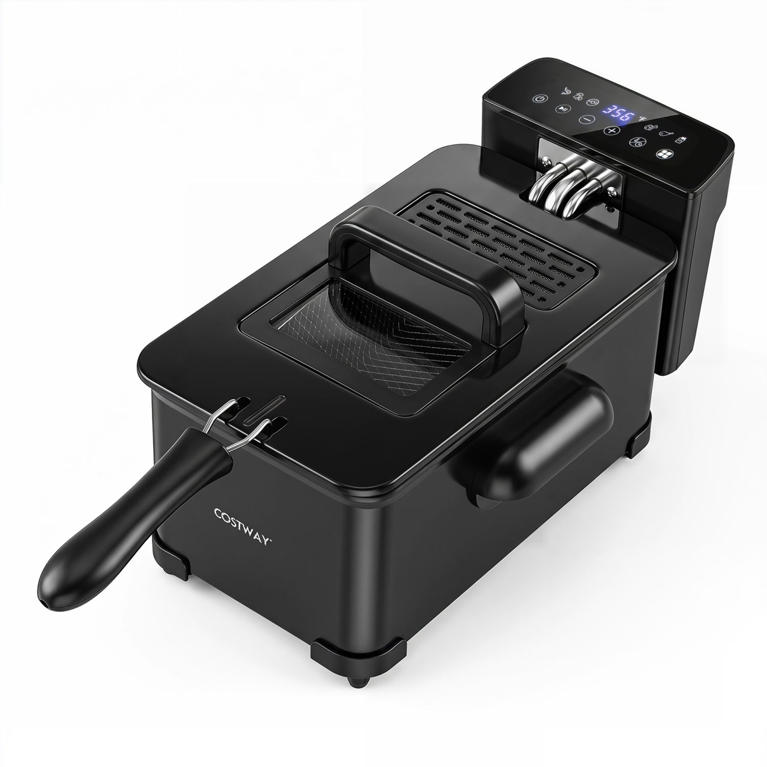 3.2-Qt Electric Deep Fryer, 1700W, LED Touch Screen, Black Air Fryers at Gallery Canada