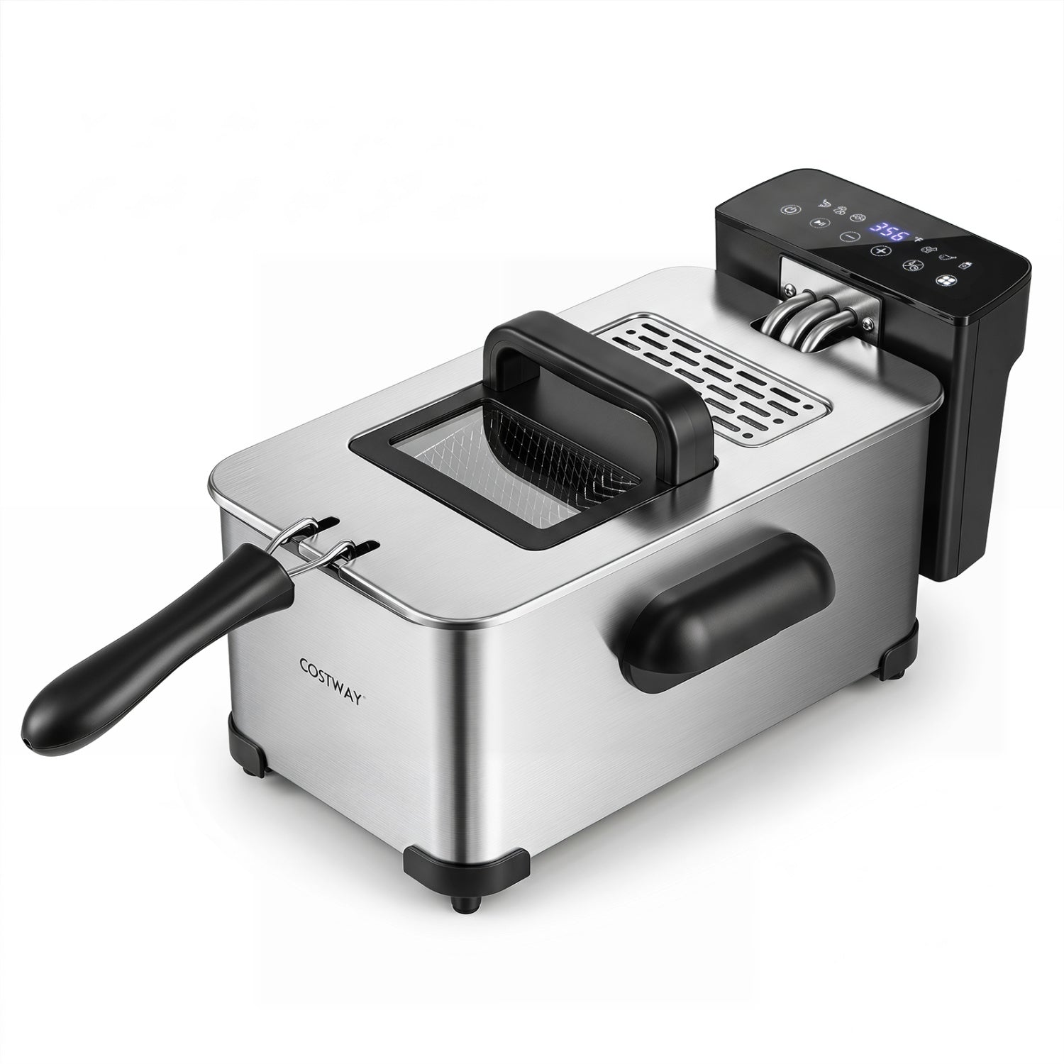 3.2-Qt Electric Deep Fryer, 1700W, LED Touch Screen, Enamel Oil Tank Air Fryers at Gallery Canada