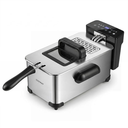 3.2-Qt Electric Deep Fryer, 1700W, LED Touch Screen, Enamel Oil Tank Air Fryers at Gallery Canada