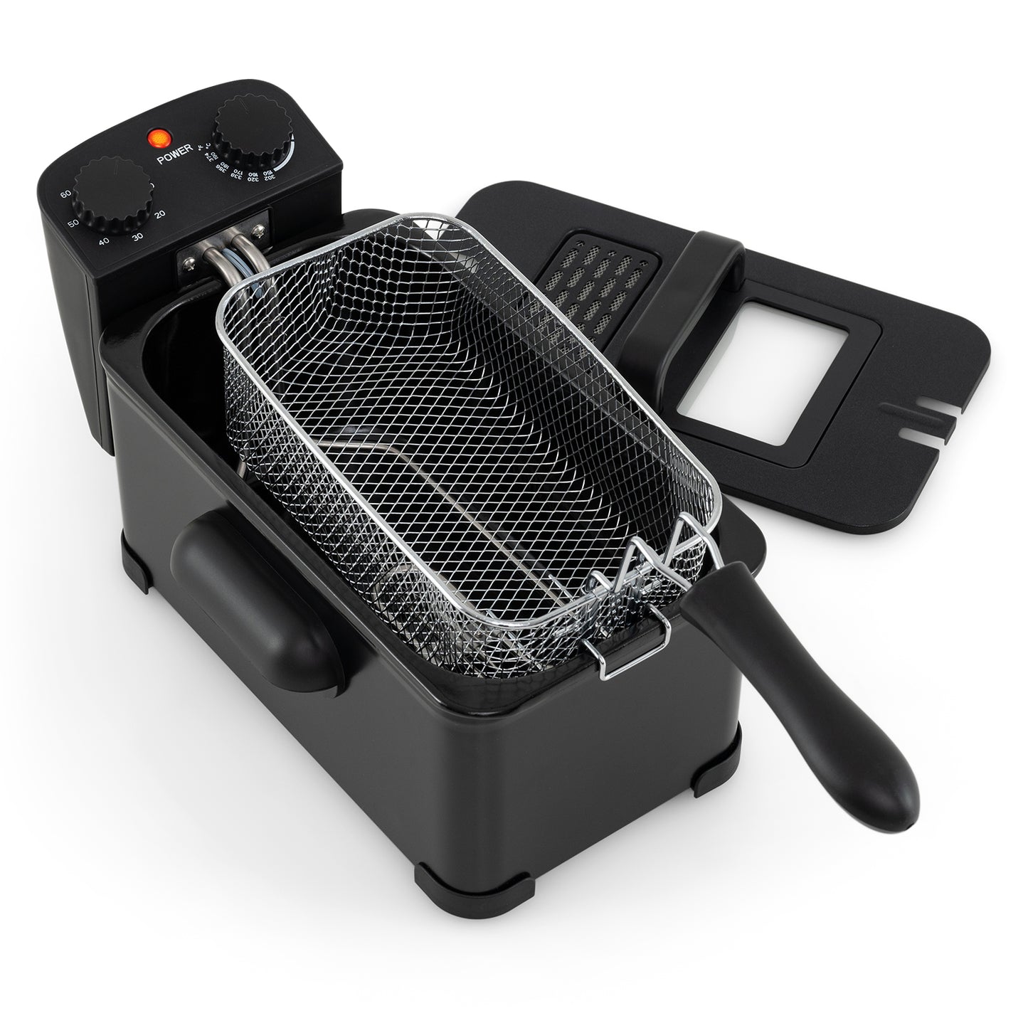 3.2 Quart Electric Stainless Steel Deep Fryer with Timer, Black Air Fryers at Gallery Canada