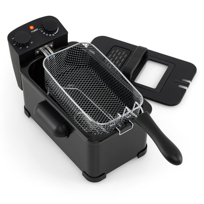 3.2 Quart Electric Stainless Steel Deep Fryer with Timer, Black Air Fryers at Gallery Canada