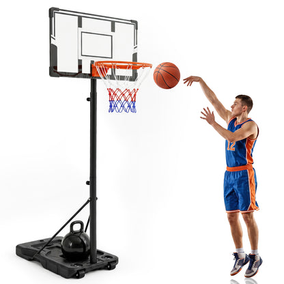 Portable Basketball Hoop, Adjustable 3.3-10 Feet, Black Sport Equipments at Gallery Canada