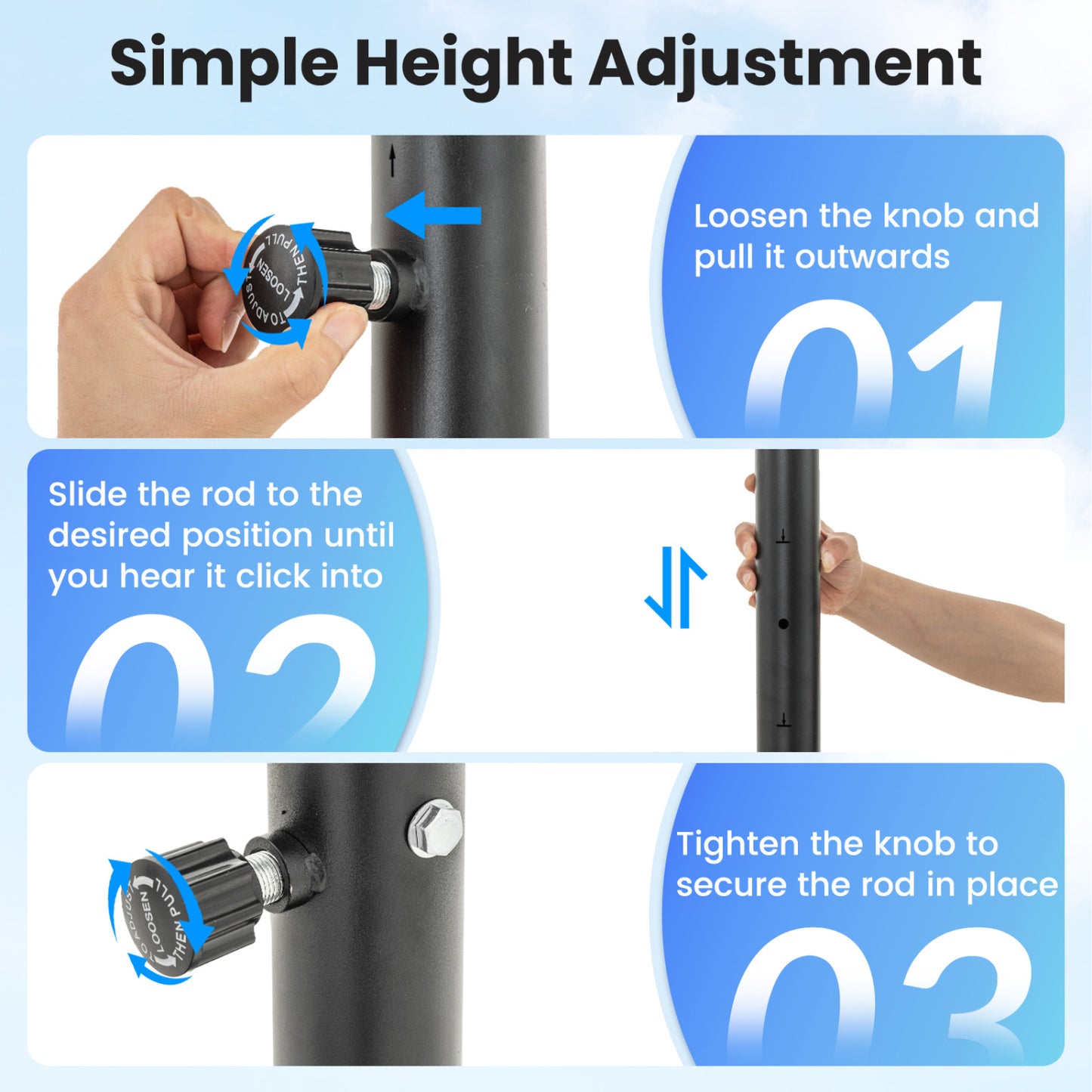 Portable Basketball Hoop, Adjustable 3.3-10 Feet, Black Sport Equipments at Gallery Canada