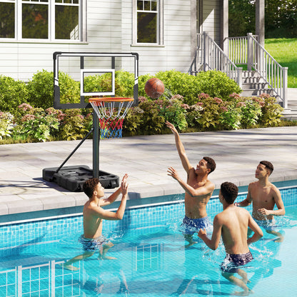 Portable Basketball Hoop, Adjustable 3.3-10 Feet, Black Sport Equipments at Gallery Canada