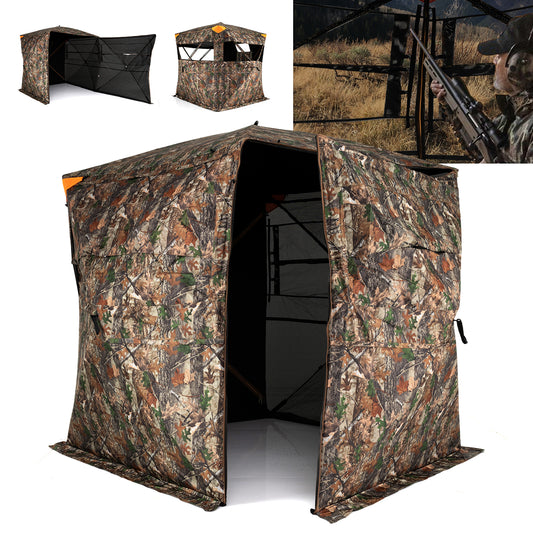 3-4 Person Hunting Blind 270° See-Through Pop-up Ground Blind with Full-Open Swing Door Tents Options at Gallery Canada