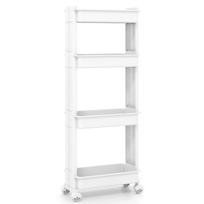 3/4-Tier Rolling Utility Cart with Detachable Trays and Smooth Wheels-4-Tier Kitchen Islands & Carts at Gallery Canada