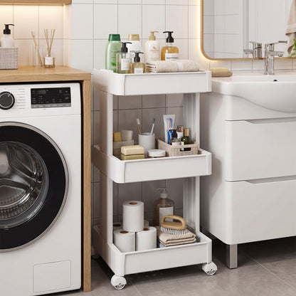 3/4-Tier Rolling Utility Cart with Detachable Trays and Smooth Wheels-3-Tier Kitchen Islands & Carts at Gallery Canada