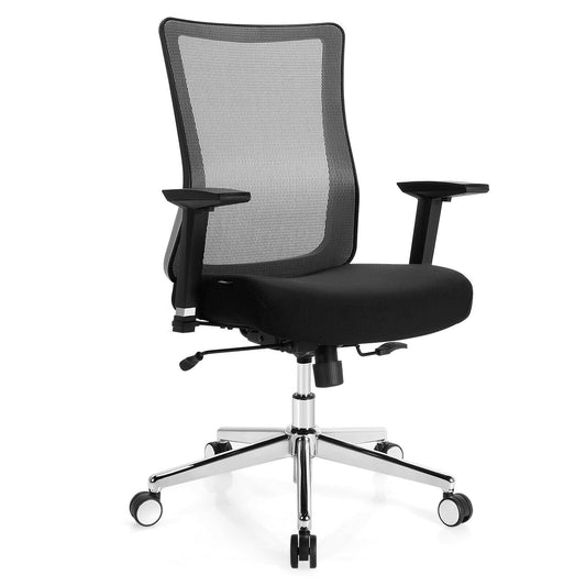 Ergonomic Mesh Office Chair Sliding Seat Height Adjustable with Armrest - Gallery Canada