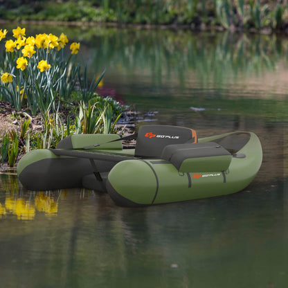 Inflatable Fishing Float Tube with Pump Storage Pockets and Fish Ruler, Green Surfing at Gallery Canada