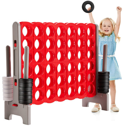 Jumbo 4 To Score Giant Game Set, 3.5 Feet Tall, 42 Rings, Red Lawn Games at Gallery Canada