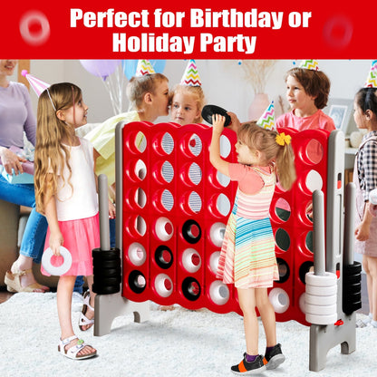 Jumbo 4 To Score Giant Game Set, 3.5 Feet Tall, 42 Rings, Red Lawn Games at Gallery Canada