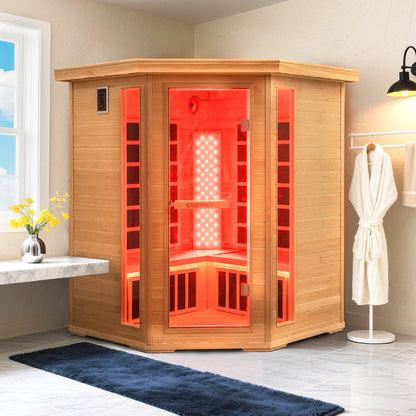 3-5 People Far Infrared Wooden Sauna Room for Home, Natural Massage at Gallery Canada