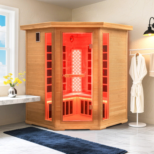 3-5 People Far Infrared Wooden Sauna Room for Home, Natural Massage Natural at Gallery Canada
