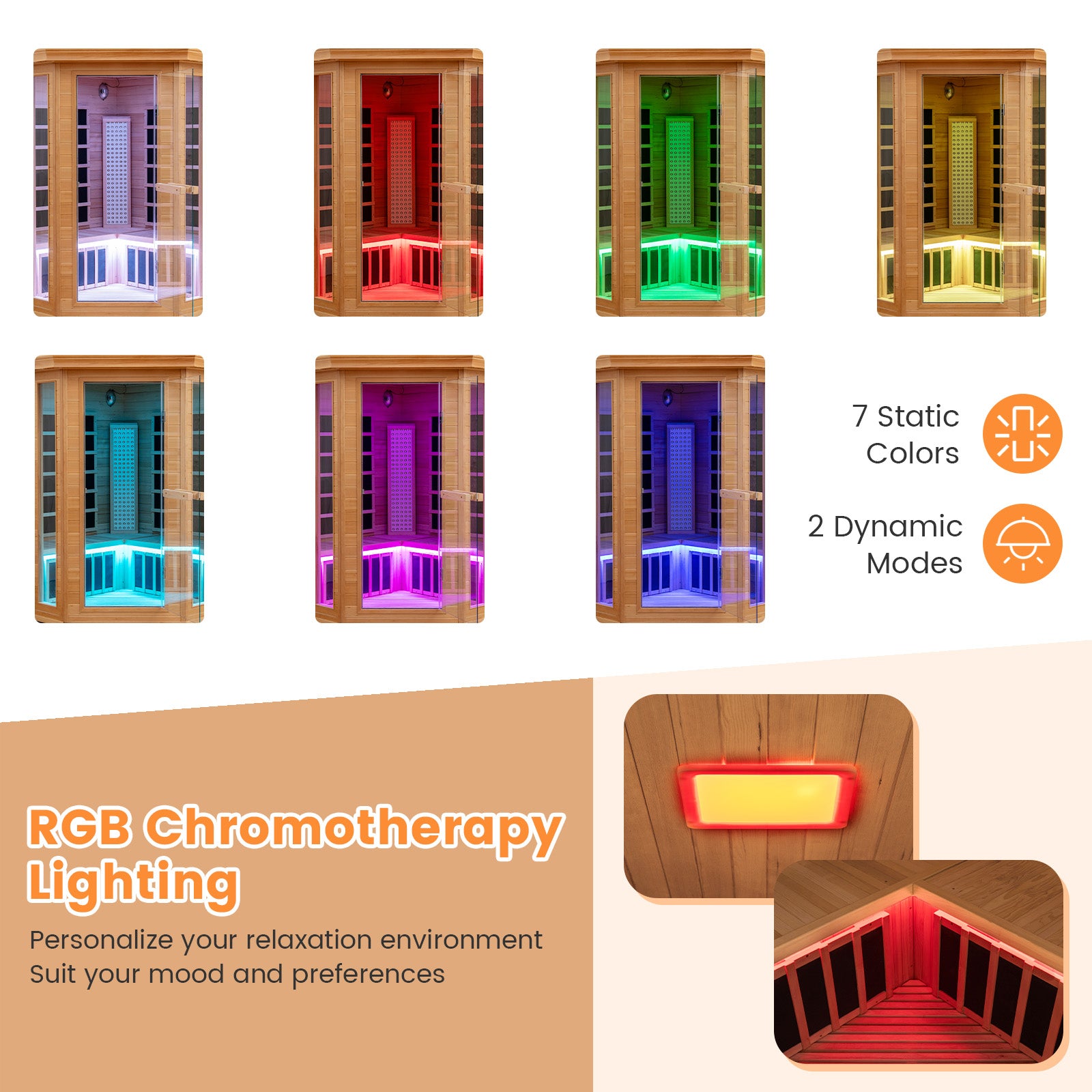 3-5 People Far Infrared Wooden Sauna Room for Home, Natural Massage at Gallery Canada