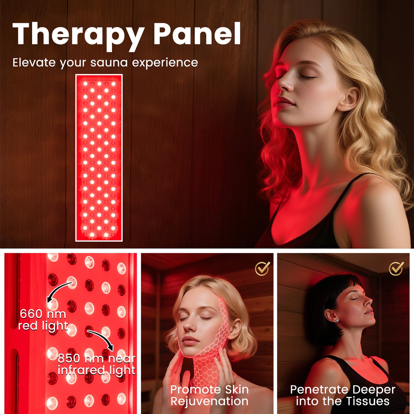 3-5 People Far Infrared Wooden Sauna Room for Home, Natural Massage at Gallery Canada