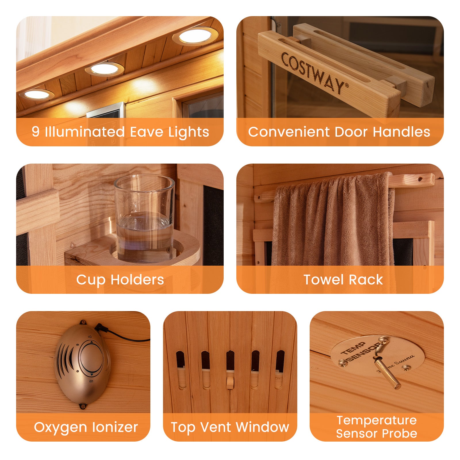 3-5 People Far Infrared Wooden Sauna Room for Home, Natural Massage at Gallery Canada