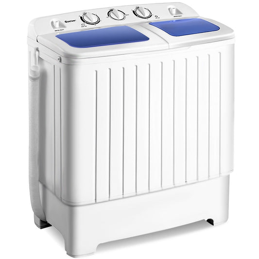20 Lbs Compact Twin Tub Washing Machine, White