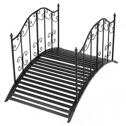 3.9 Ft Garden Metal Bridge, Black Outdoor Decor at Gallery Canada