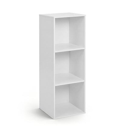 Bibliothèque de rangement à 3 cubes avec kit anti-basculement, blanc