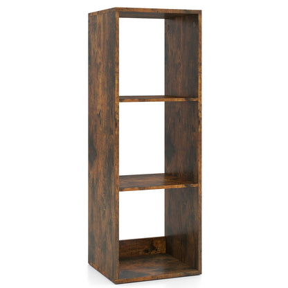 3 Cube Bookshelf With Back Guardrail, Brown Bookcases Brown at Gallery Canada