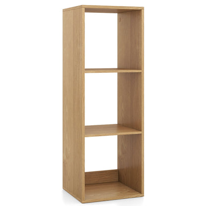 3 Cube Bookshelf, With Back Guardrail, Natural