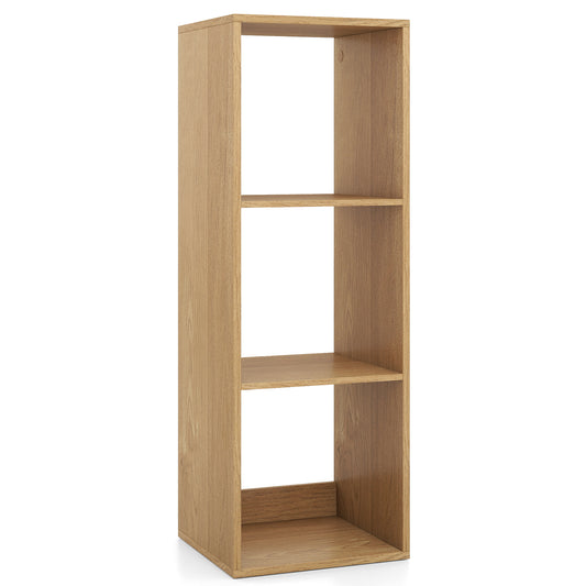 3 Cube Bookshelf, With Back Guardrail, Natural Bookcases Natural at Gallery Canada