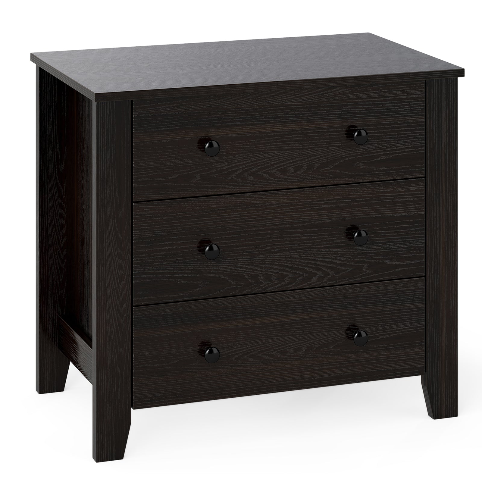 3-Drawer Dresser Wide Chest of Drawers Modern Large Nightstand Closet Storage Organizer, Dark Brown Dressers & Chests at Gallery Canada