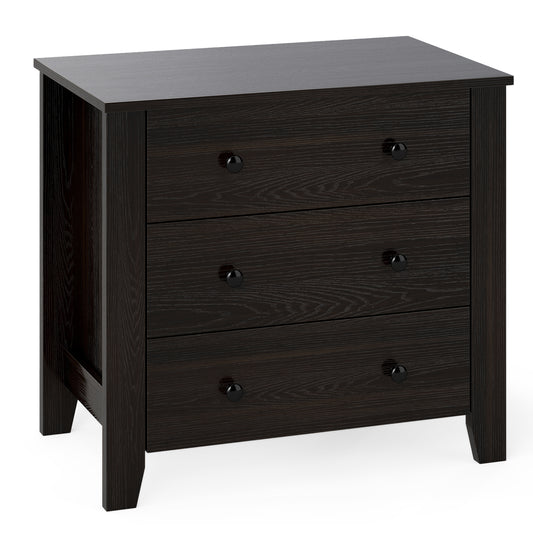 3-Drawer Dresser, Modern Large Nightstand, Dark Brown Dressers & Chests Dark Brown at Gallery Canada