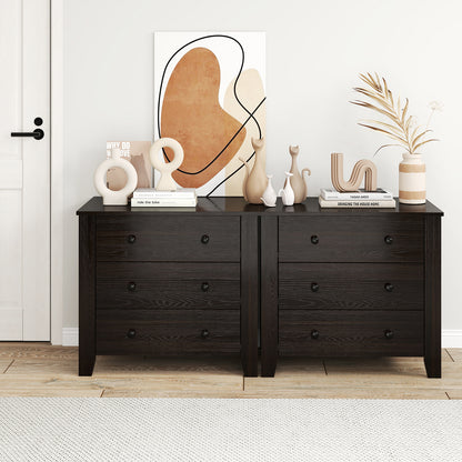 3-Drawer Dresser Wide Chest of Drawers Modern Large Nightstand Closet Storage Organizer, Dark Brown Dressers & Chests at Gallery Canada