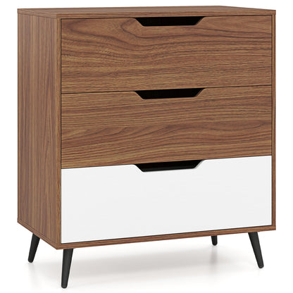 3-Drawer Rustic Farmhouse Wooden Storage Dresser, Walnut Dressers & Chests Walnut at Gallery Canada