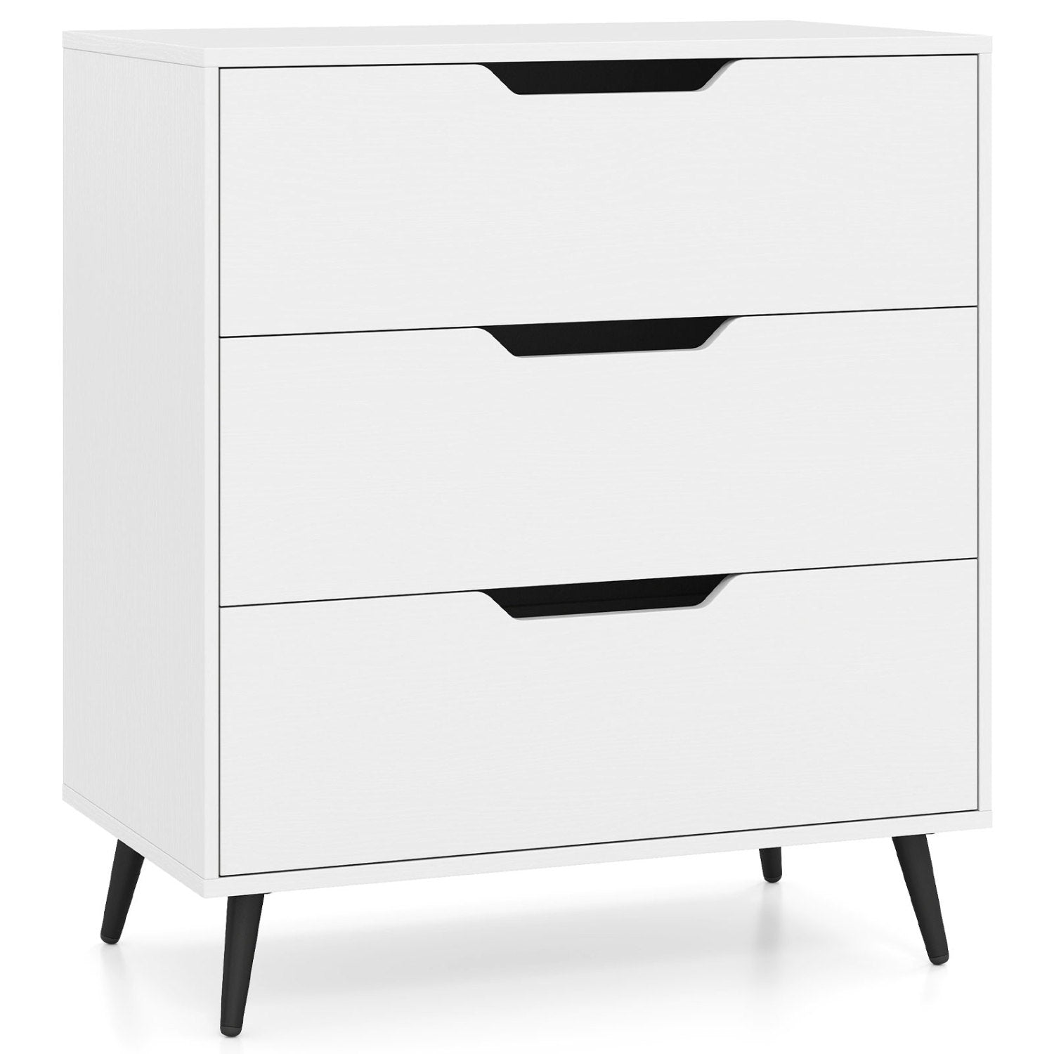 3-Drawer Rustic Farmhouse Wooden Dresser, White Dressers & Chests White at Gallery Canada