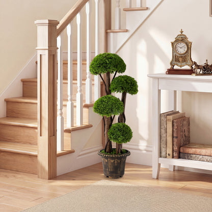 3 Ft Artificial Cypress Topiary Tree, Realistic Greenery Plant With Spiral Vines Faux Plants at Gallery Canada
