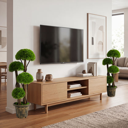 3 Ft Artificial Cypress Topiary Tree, Realistic Greenery Plant With Spiral Vines Faux Plants at Gallery Canada