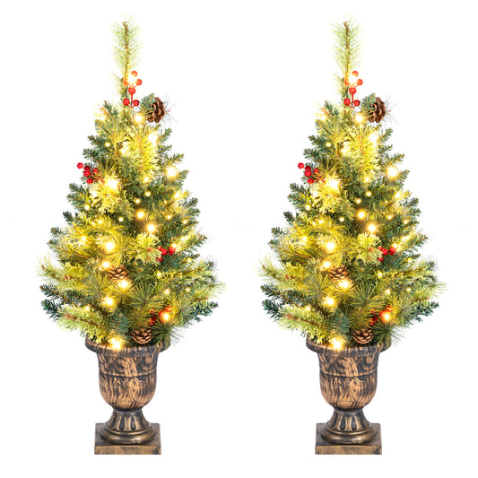 Pre-Lit 3 FT Christmas Tree, 40 LED Lights, Set of 2 Christmas Tree Options at Gallery Canada