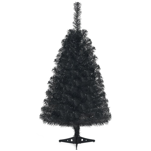 3 Feet Unlit Artificial Christmas Mini Tree, Black