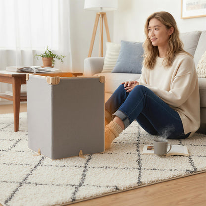 3-Fold Under Desk Space Heater, 3-Level Thermostat, Beige Space Heaters at Gallery Canada