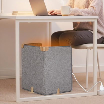 3-Fold Under Desk Heater, 3-Level Thermostat, 4H Timer, Gray Space Heaters at Gallery Canada