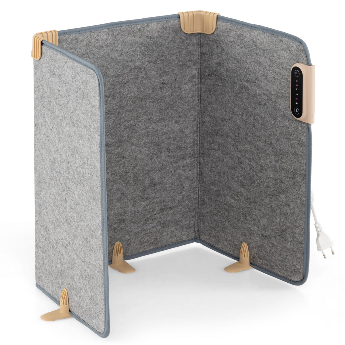 3-Fold Under Desk Heater, 3-Level Thermostat, 4H Timer, Gray Space Heaters at Gallery Canada