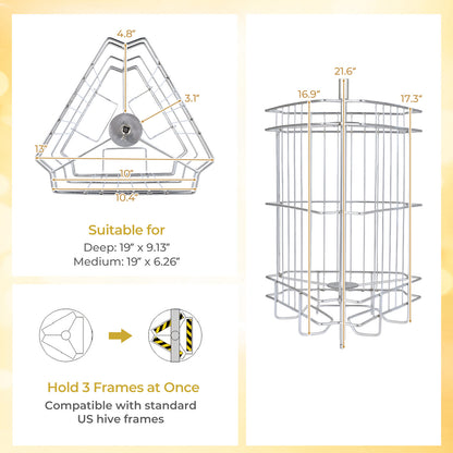 3 Frame Manual Honey Extractor, Gravity Flow Gate, Clear Lid Small Appliances at Gallery Canada