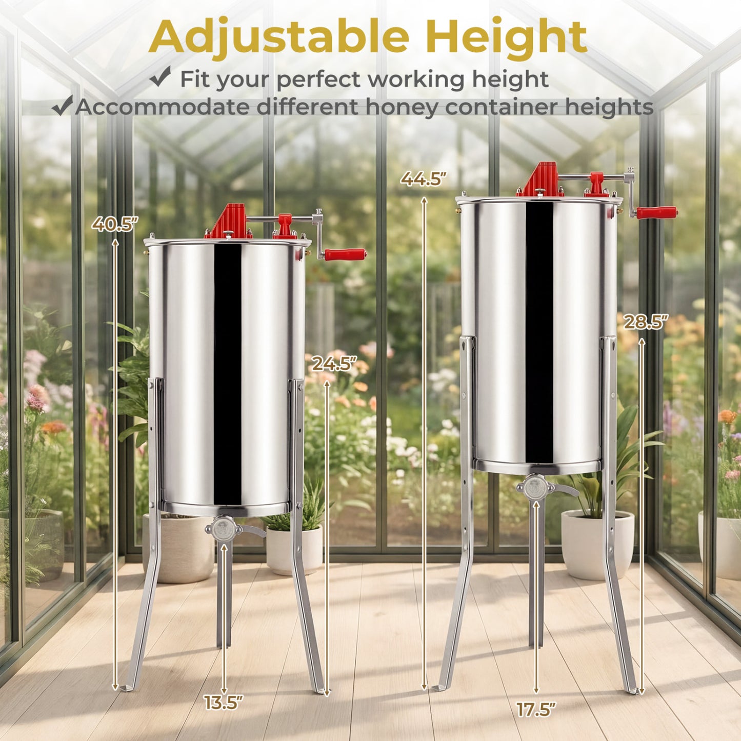 3 Frame Manual Honey Extractor, Gravity Flow Gate, Clear Lid Small Appliances at Gallery Canada
