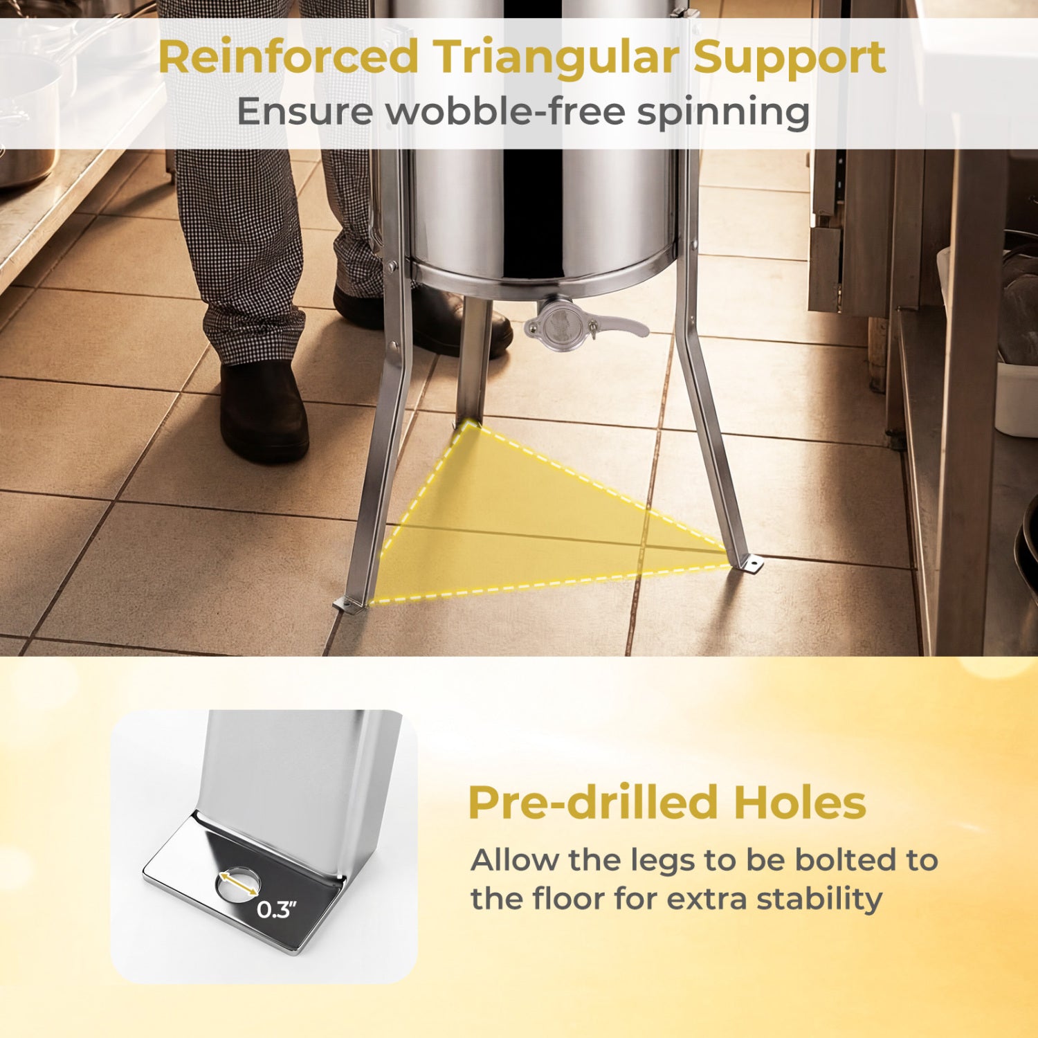 3 Frame Manual Honey Extractor, Gravity Flow Gate, Clear Lid Small Appliances at Gallery Canada