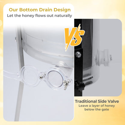 3 Frame Manual Honey Extractor, Gravity Flow Gate, Clear Lid Small Appliances at Gallery Canada
