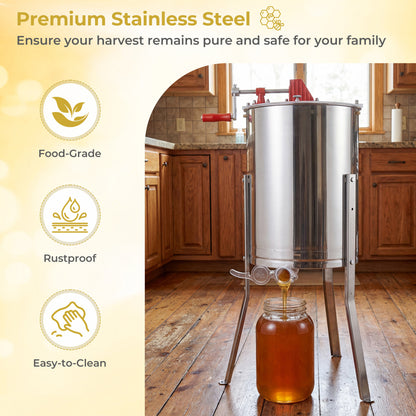 3 Frame Manual Honey Extractor, Gravity Flow Gate, Clear Lid Small Appliances at Gallery Canada